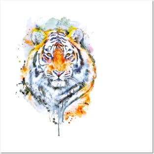 Handsome Tiger Head Portrait Posters and Art